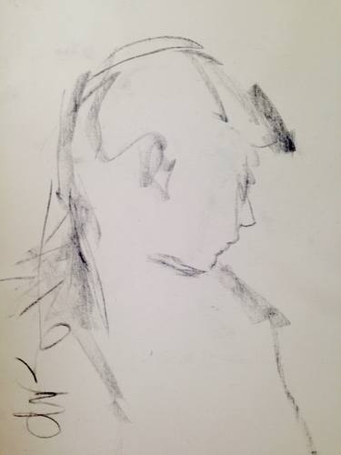 Original Abstract Expressionism Women Drawings by Jane du Brin