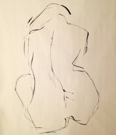Original Abstract Nude Drawings by Jane du Brin