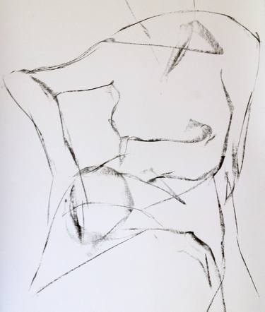 Original Abstract Nude Drawings by Jane du Brin