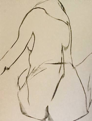 Original Abstract Nude Drawings by Jane du Brin