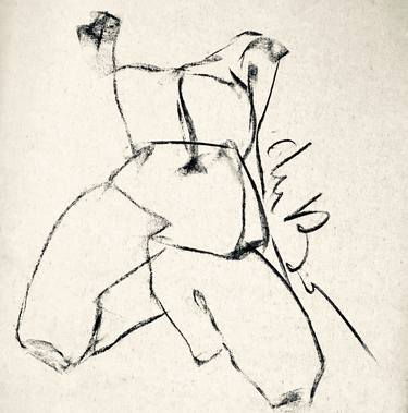 Original Abstract Expressionism Nude Drawings by Jane du Brin