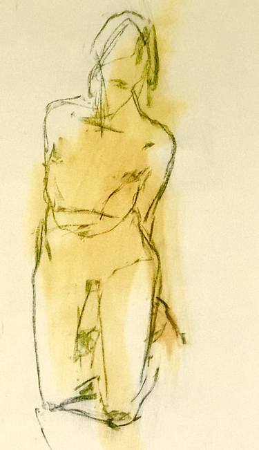 Original Expressionism Nude Drawings by Jane du Brin