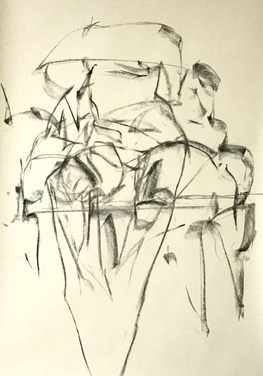 Original Abstract Expressionism Abstract Drawings by Jane du Brin