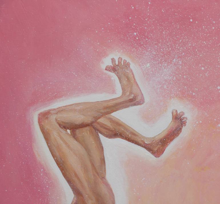 Original Figurative Love Painting by Myriam Feuilloley