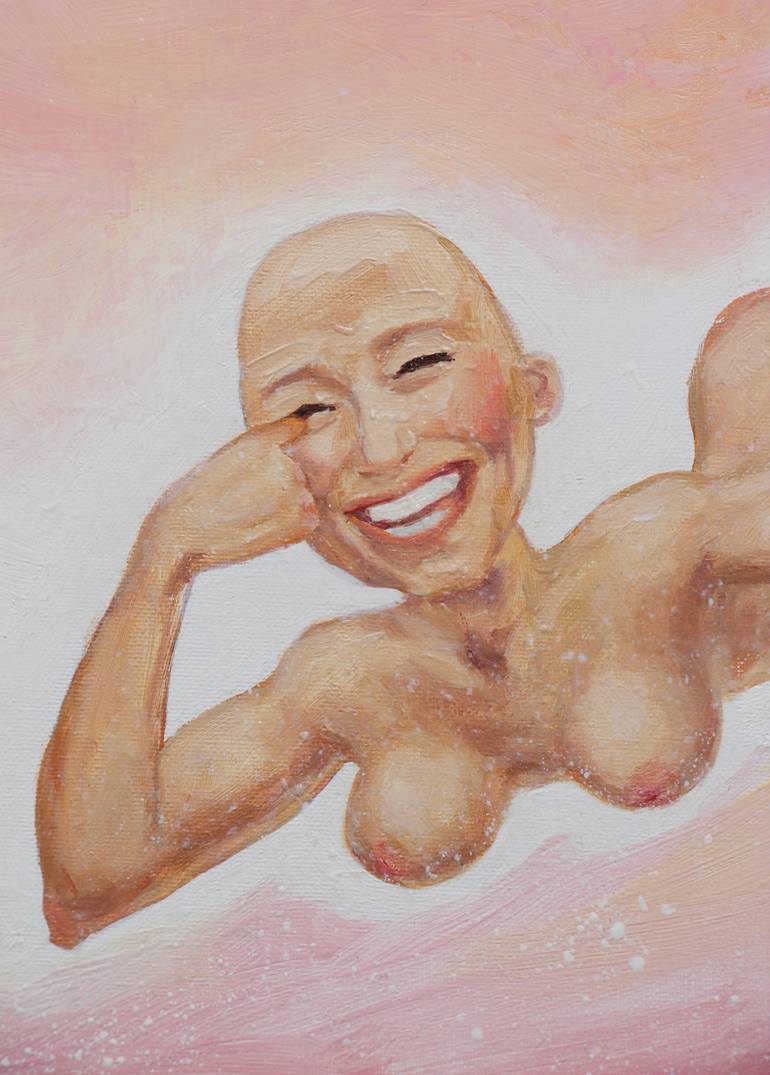 Original Figurative Love Painting by Myriam Feuilloley