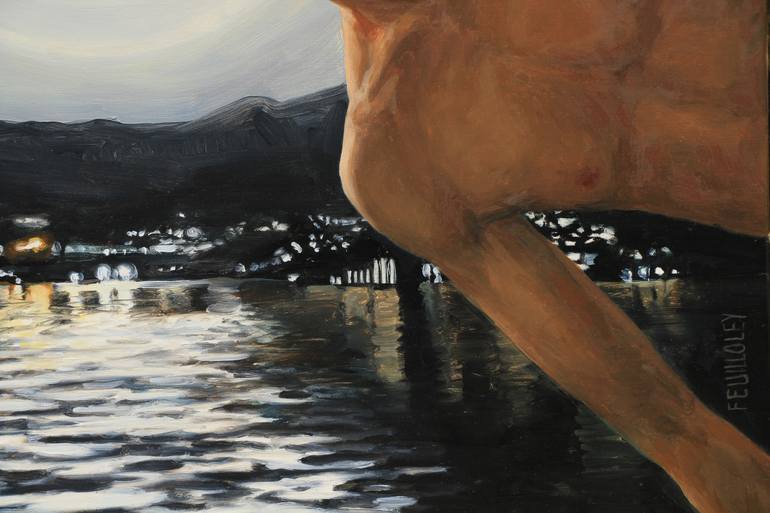 Original Figurative Love Painting by Myriam Feuilloley