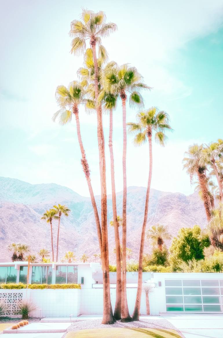 Original Architecture Photography by Kristin Hart | Art Deco Art on Paper | PALM SPRINGS, PASTEL - Limited Edition of 15