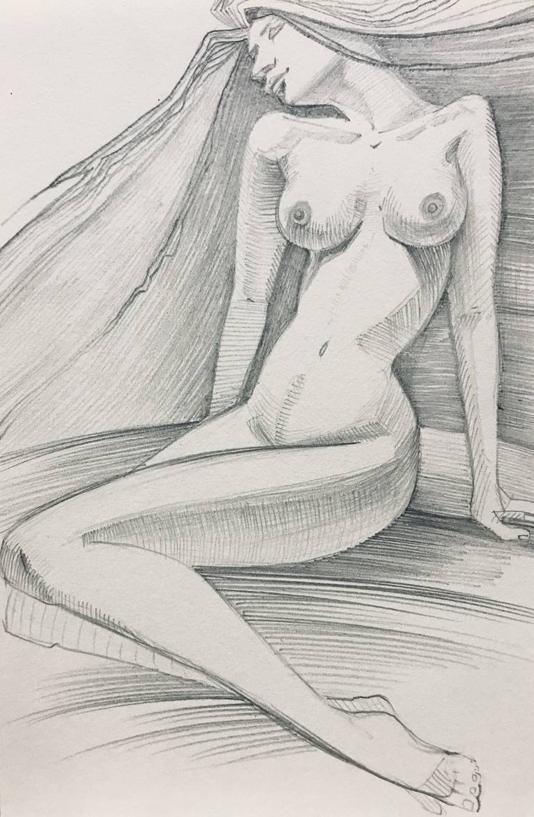 Erotic pencil drawing