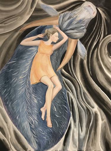 Original Figurative Classical mythology Paintings by Natalya Burgos
