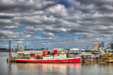 Fireboat on the Hudson; Limited Edition 1/10 thumb