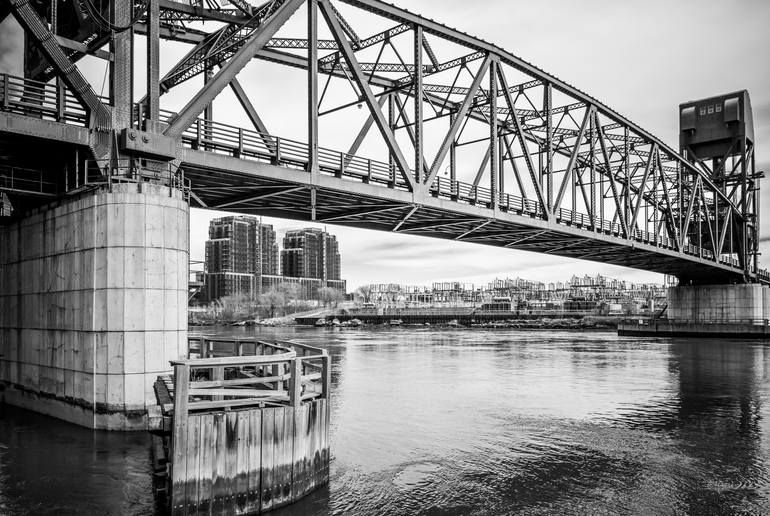 Original Architecture Photography by Kenneth Laurence Neal | Other Art on Paper | NY in Black and White: Roosevelt Island Bridge - Limited Edition 1 o