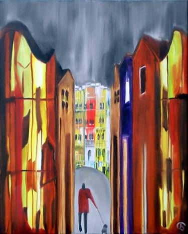 Original Abstract Cities Paintings by Svetlana Bagdasaryan