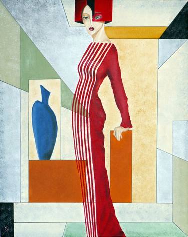 Original Art Deco Women Paintings by Svetlana Bagdasaryan