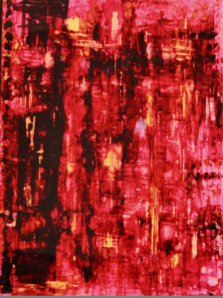 Original Abstract Painting by Hervé CARRIOU