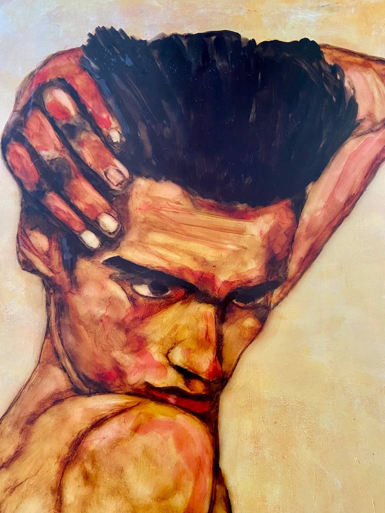 Original Expressionism Men Painting by Hervé Carriou