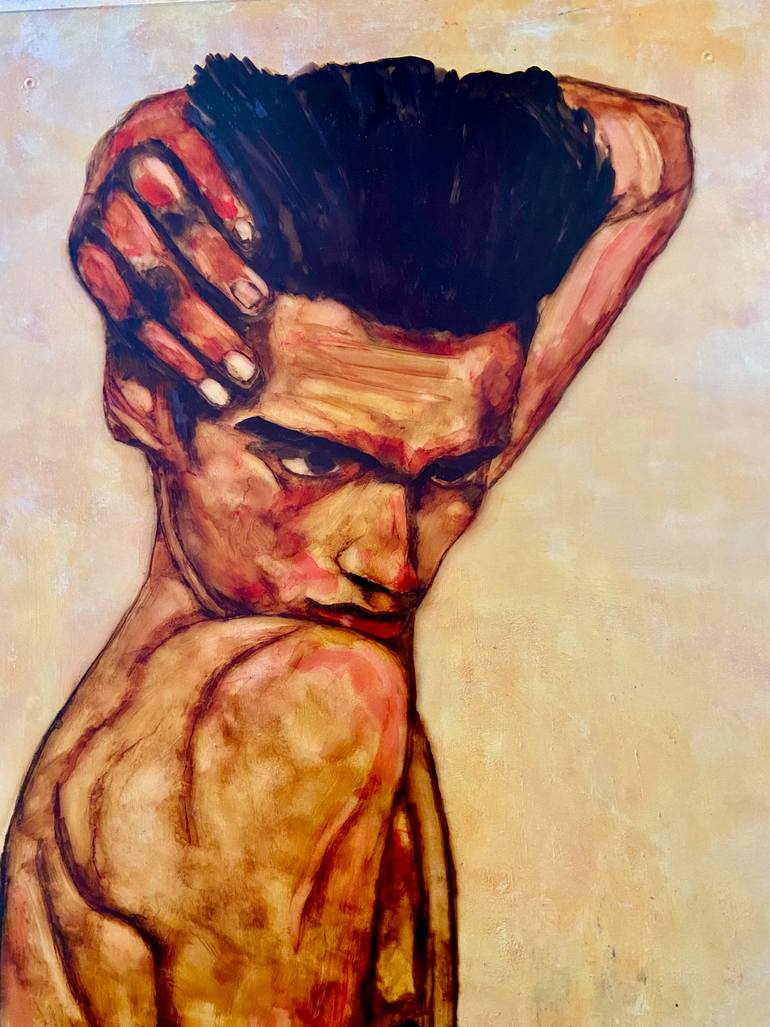 Original Expressionism Men Painting by Hervé Carriou