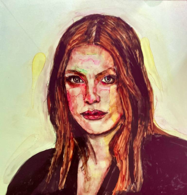 Original Figurative Women Painting by Hervé Carriou