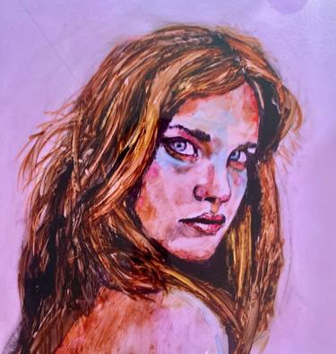 Original Figurative Women Paintings by Hervé CARRIOU