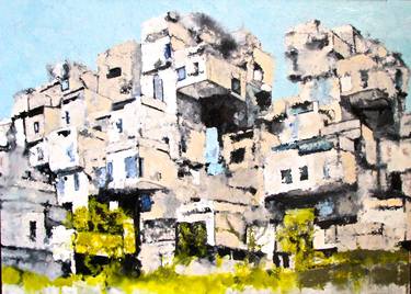 Original Modern Architecture Paintings by Hervé CARRIOU