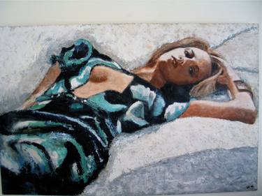 Original Figurative Women Paintings by Hervé CARRIOU