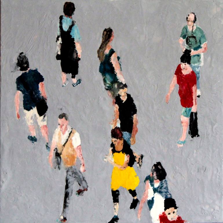 Original Modern People Painting by Hervé CARRIOU