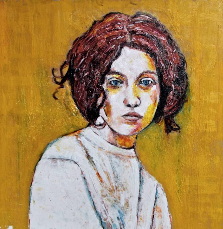 Original Modern Portrait Painting by Hervé CARRIOU