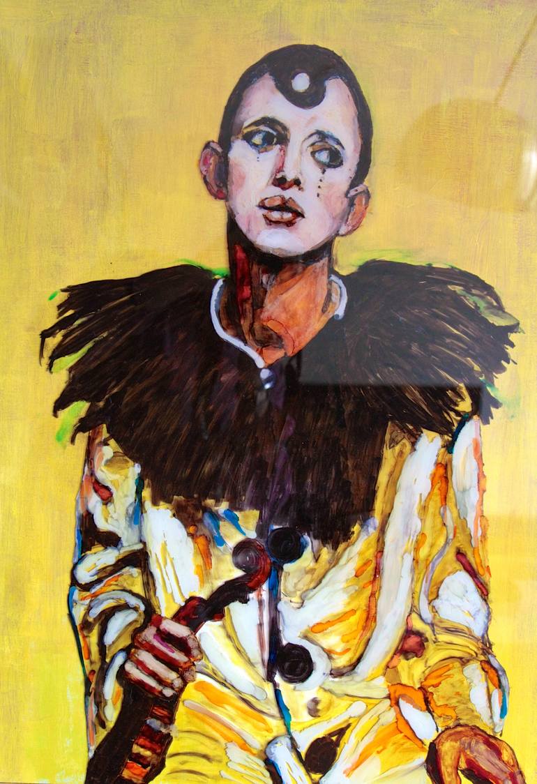 Original Modern Portrait Painting by Hervé CARRIOU