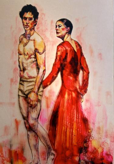 Original Figurative People Paintings by Hervé CARRIOU