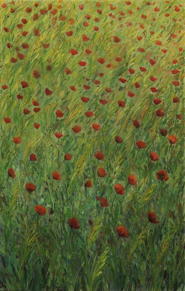 Poppies in the field, 2020, 110 x 70 cm thumb