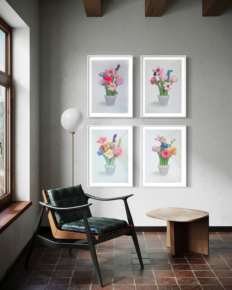 Original Contemporary Floral Printmaking by Heath Kane