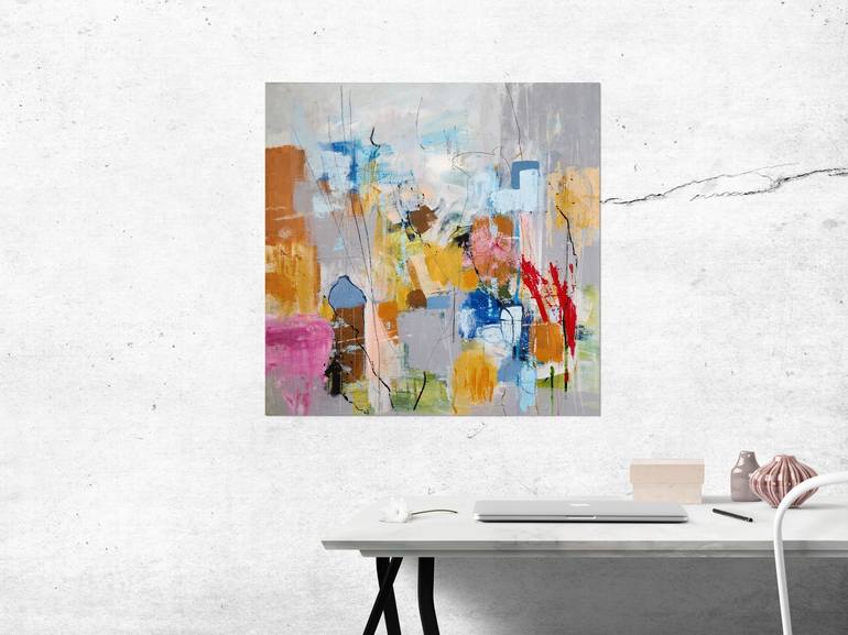 Original Abstract Expressionism Abstract Painting by Julie Denis