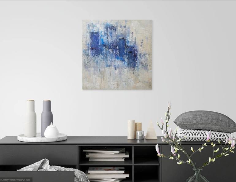 Original Abstract Cities Painting by Julie Denis