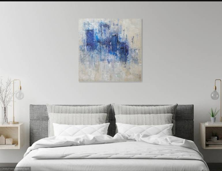 Original Abstract Cities Painting by Julie Denis