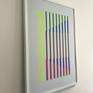 Optical Acid Stripes.

Original painting.

Hand painted.

Professional acrylic paint on premium artist paper board.

A1 size, 33.1 x 23.4 x 0.1 Inches.

A pale blue background with neon colours and fine outlines.

The painting is signed and comes with a certificate of authenticity.

Packaged carefully and shipped in a box.