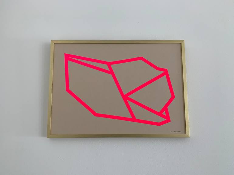 Original Abstract Geometric Collage by Erika Kendal