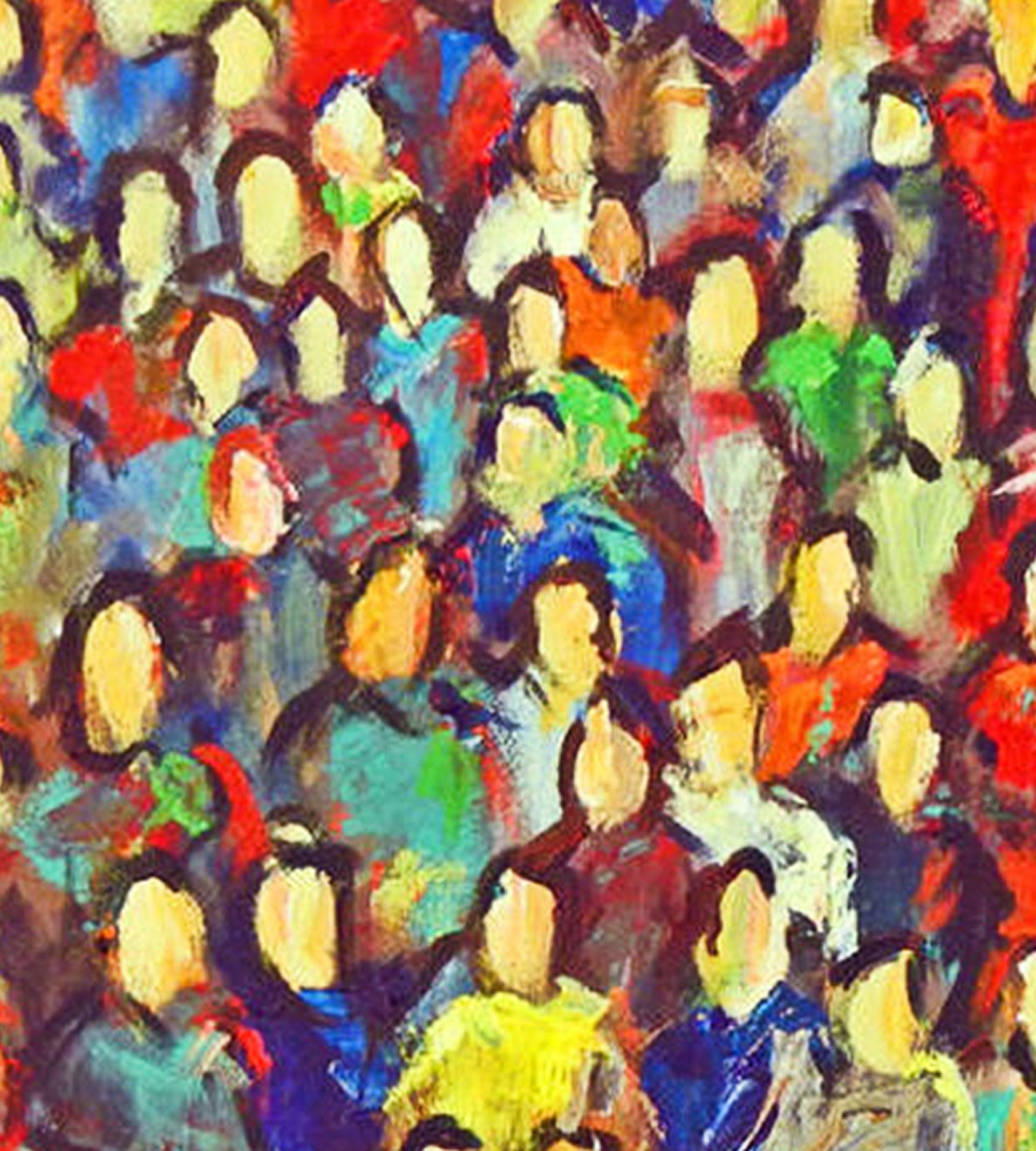 abstract crowd painting