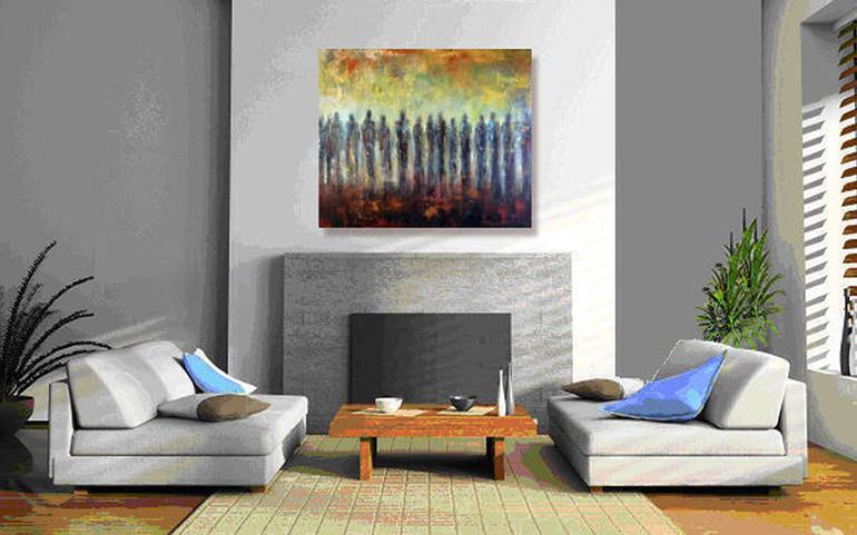 Original Abstract People Painting by Benwill Studio