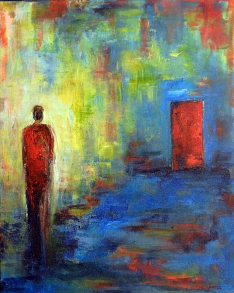 Red Door Painting by BenWill Studio Saatchi Art