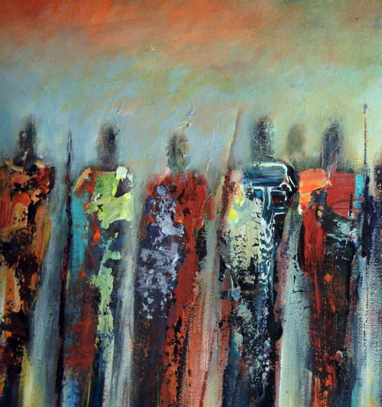 Original Abstract People Painting by Benwill Studio