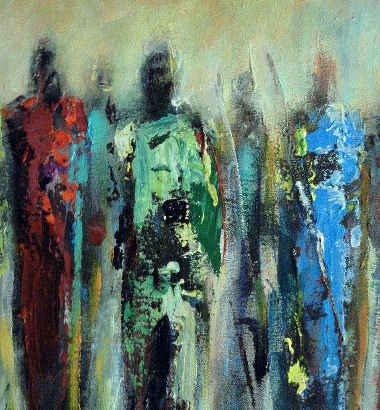 Original Abstract People Painting by Benwill Studio