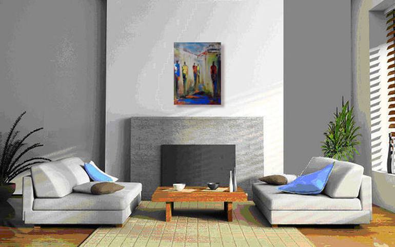 Original Abstract Expressionism People Painting by BenWill Studio