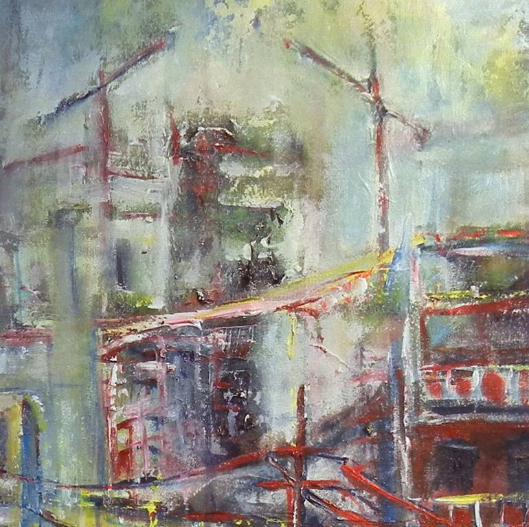Original Art Deco Cities Painting by Benwill Studio