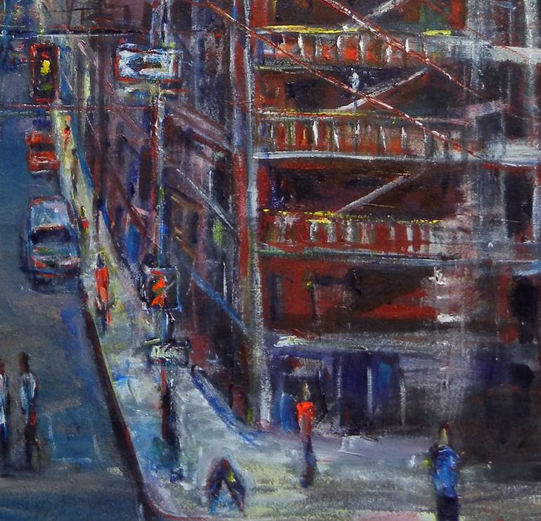 Original Art Deco Cities Painting by Benwill Studio