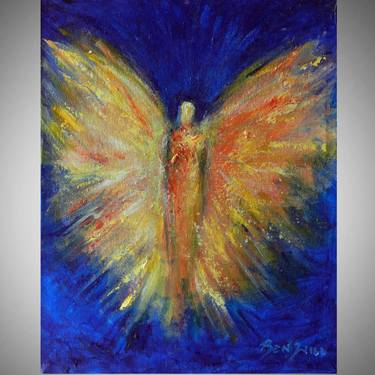 Angel Abstract Painting BELOVED SPIRIT by BenWill thumb