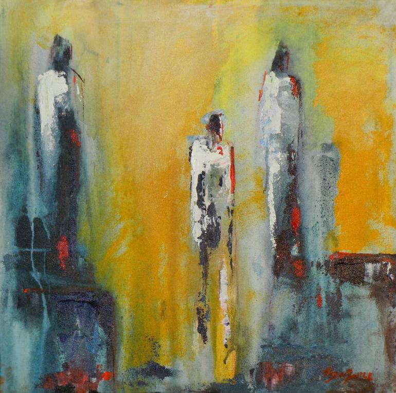 Three Pillars Painting by BenWill Studio | Saatchi Art