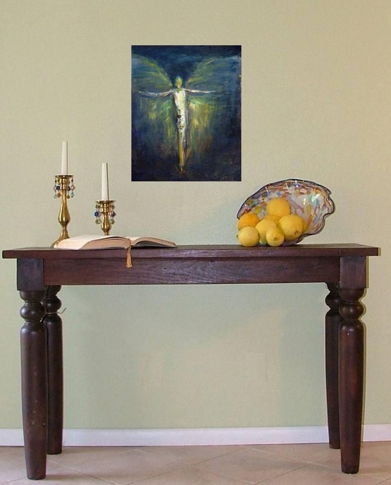 Original Abstract Expressionism Religion Painting by Benwill Studio