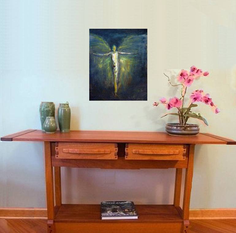 Original Abstract Expressionism Religion Painting by Benwill Studio