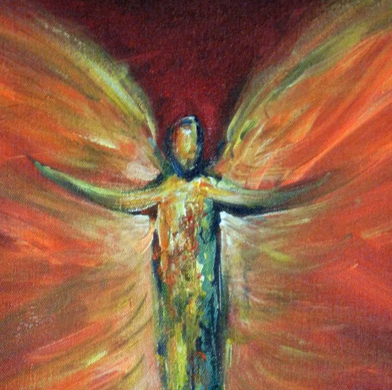 Original Abstract Expressionism Religion Painting by Benwill Studio