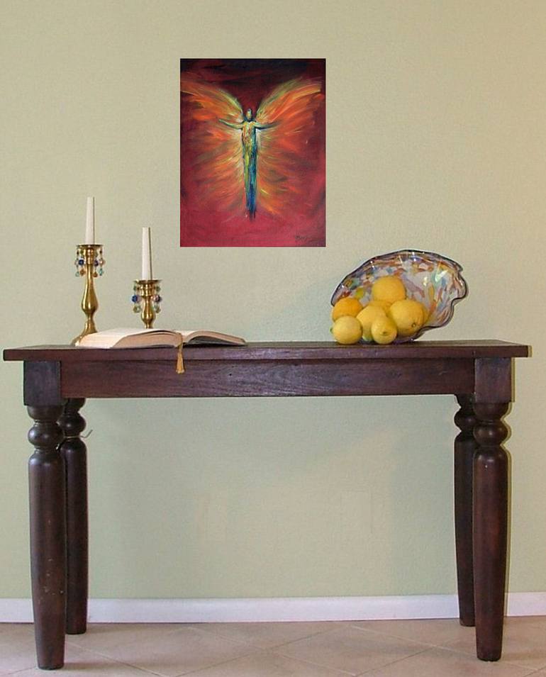 Original Abstract Expressionism Religion Painting by Benwill Studio