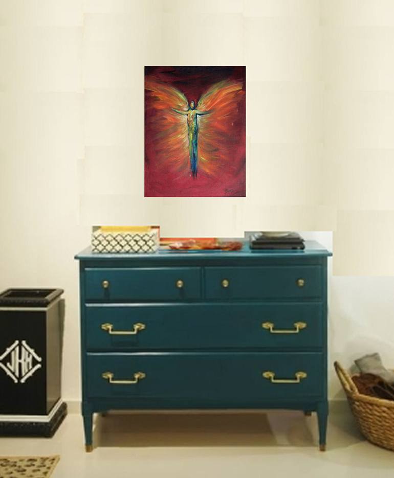 Original Abstract Expressionism Religion Painting by Benwill Studio